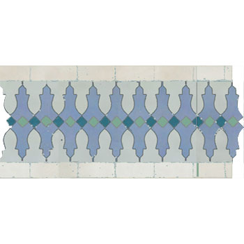 Mosaic House Moroccan tile Ank 20-30-28-1-12 Sea Blue Celadon Green Teal White Light Green  cement, encaustic, field, pattern, traditional, stars, classic 
